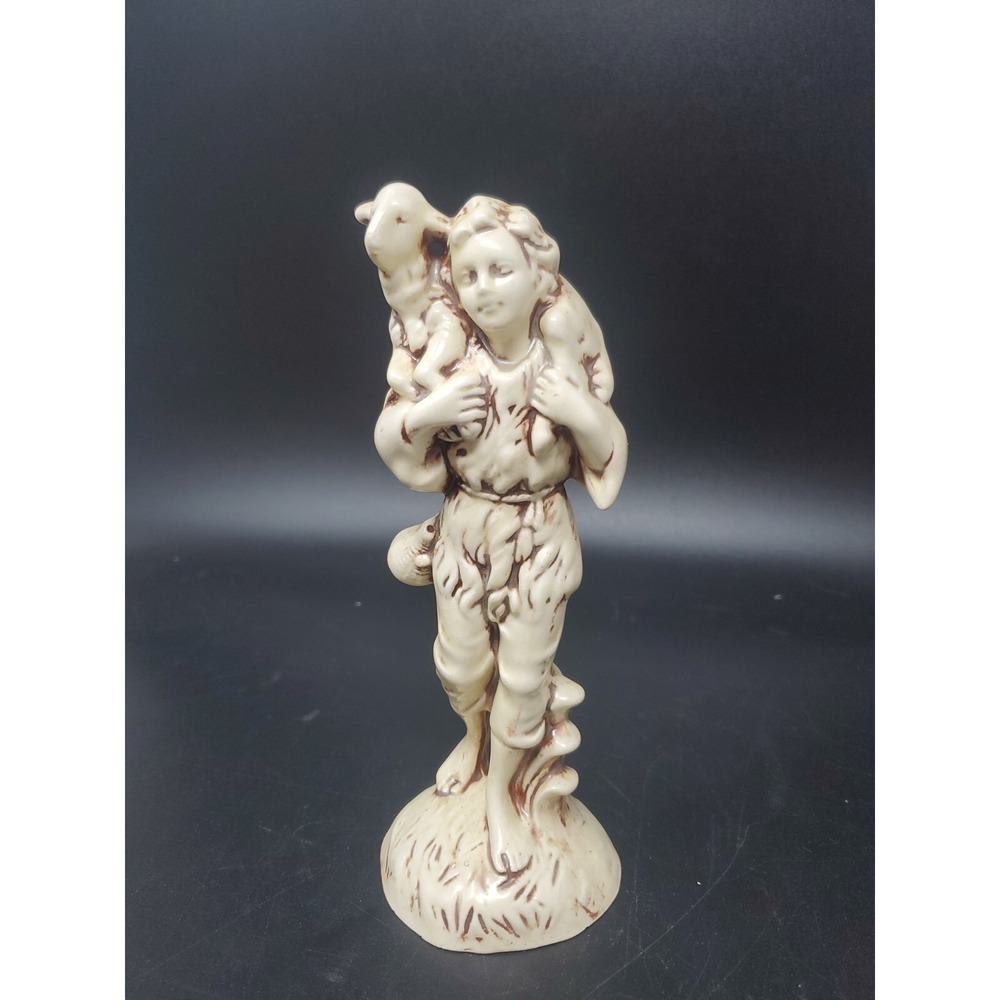 Nativity Atlantic Mold Shepard Carrying A Lamb Over Shoulders Ceramic Bisque